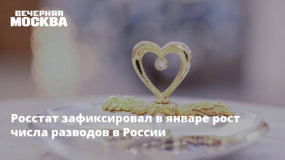 Росстат зафиксировал в январе рост числа разводов в России