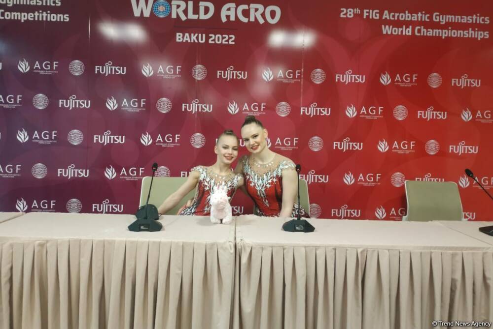 Тренер остался доволен нашим выступлением на Всемирных соревнованиях по акробатической гимнастике в Баку – спортсменки из Австрии