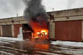 В гаражном кооперативе «Северный-1» сгорел гараж