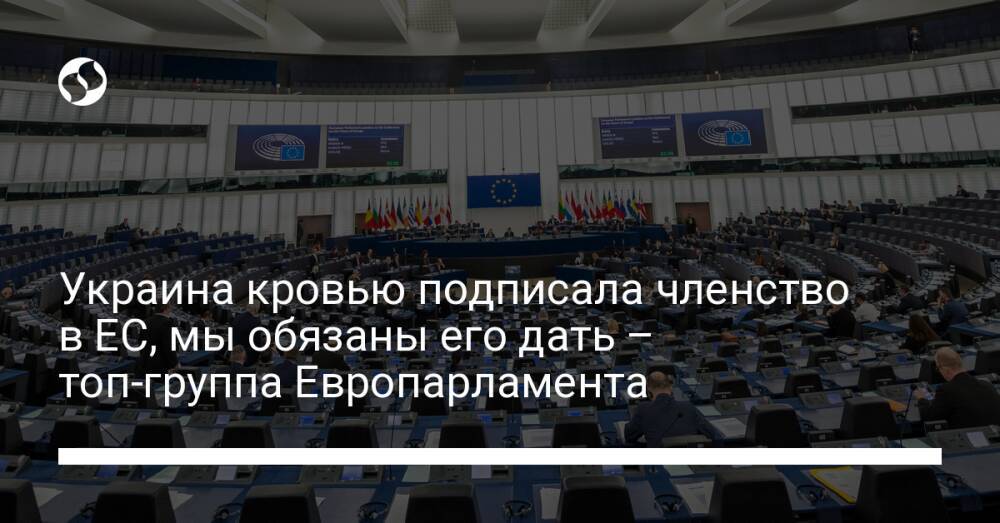 Украина кровью подписала членство в ЕС, мы обязаны его дать – топ-группа Европарламента