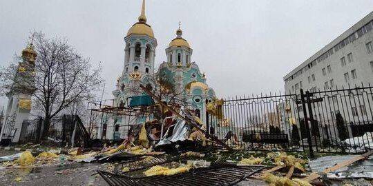 В Вербное воскресенье россияне обстреляли храм московского патриархата в Харькове