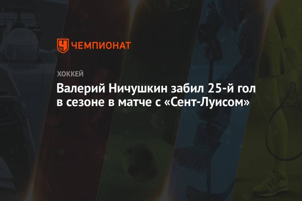 Валерий Ничушкин забил 25-й гол в сезоне в матче с «Сент-Луисом»