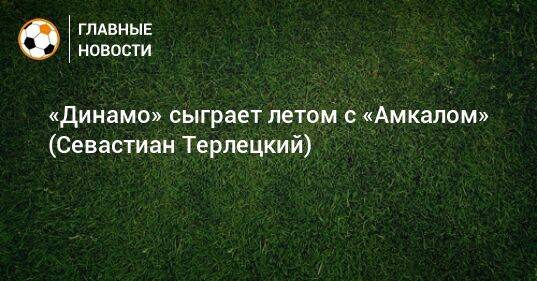 «Динамо» сыграет летом с «Амкалом» (Севастиан Терлецкий)
