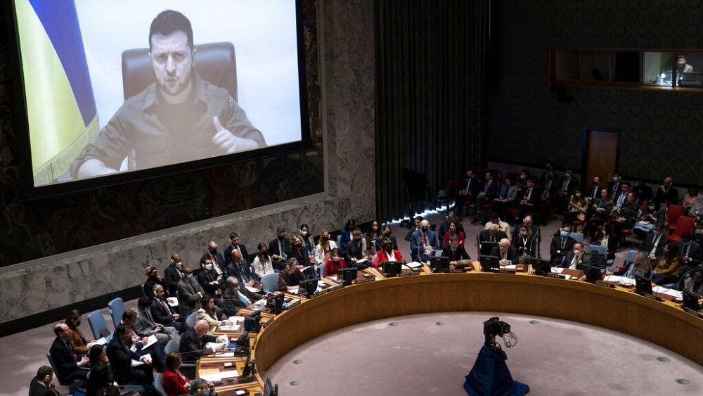 Зеленский призвал Совбез ООН привлечь Россию к ответственности
