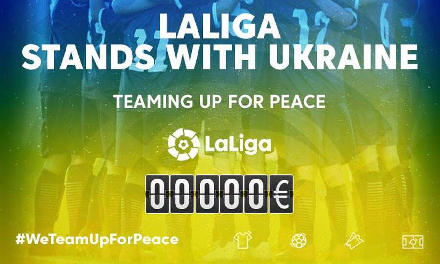 Ла Лига запустила сбор денег на помощь украинским беженцам в Испании