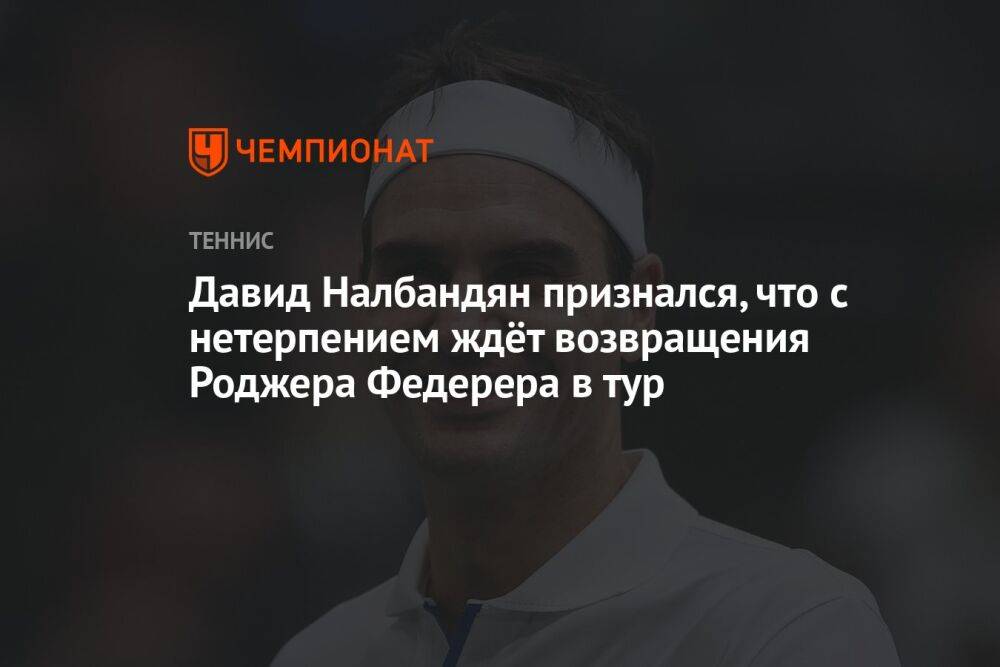 Давид Налбандян признался, что с нетерпением ждёт возвращения Роджера Федерера в тур