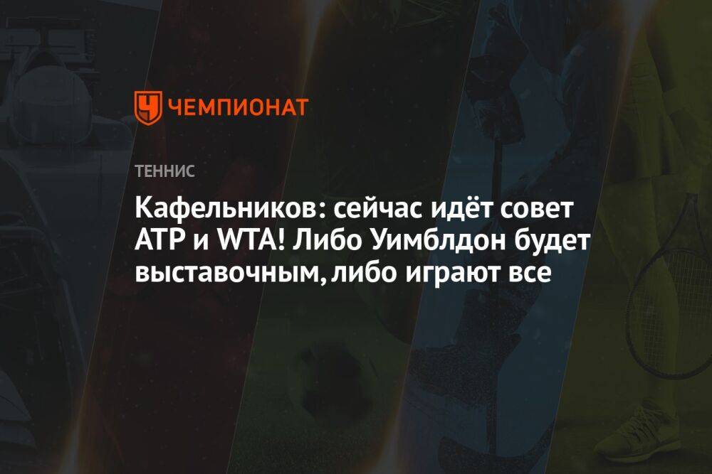 Кафельников: сейчас идёт совет ATP и WTA! Либо Уимблдон будет выставочным, либо играют все