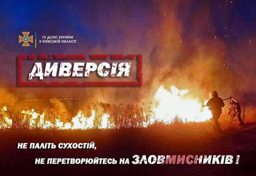 На Киевщине выявили 8 очагов пожаров