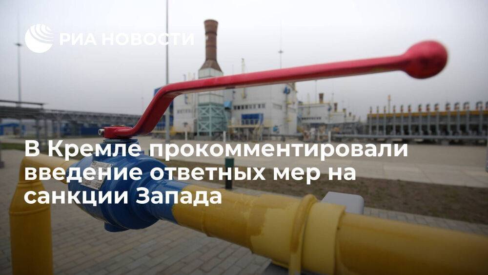 Песков: попавшие под ответные меры на санкции компании не смогут поставлять газ из России