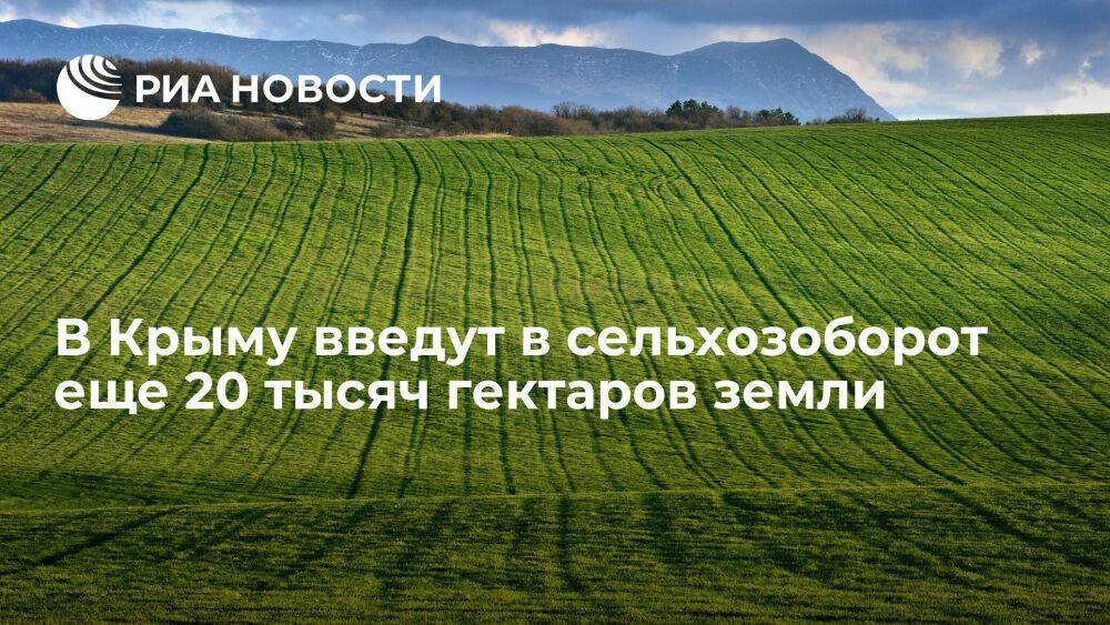 В Крыму введут в сельхозоборот 20 тысяч гектаров земли благодаря Северо-Крымскому каналу