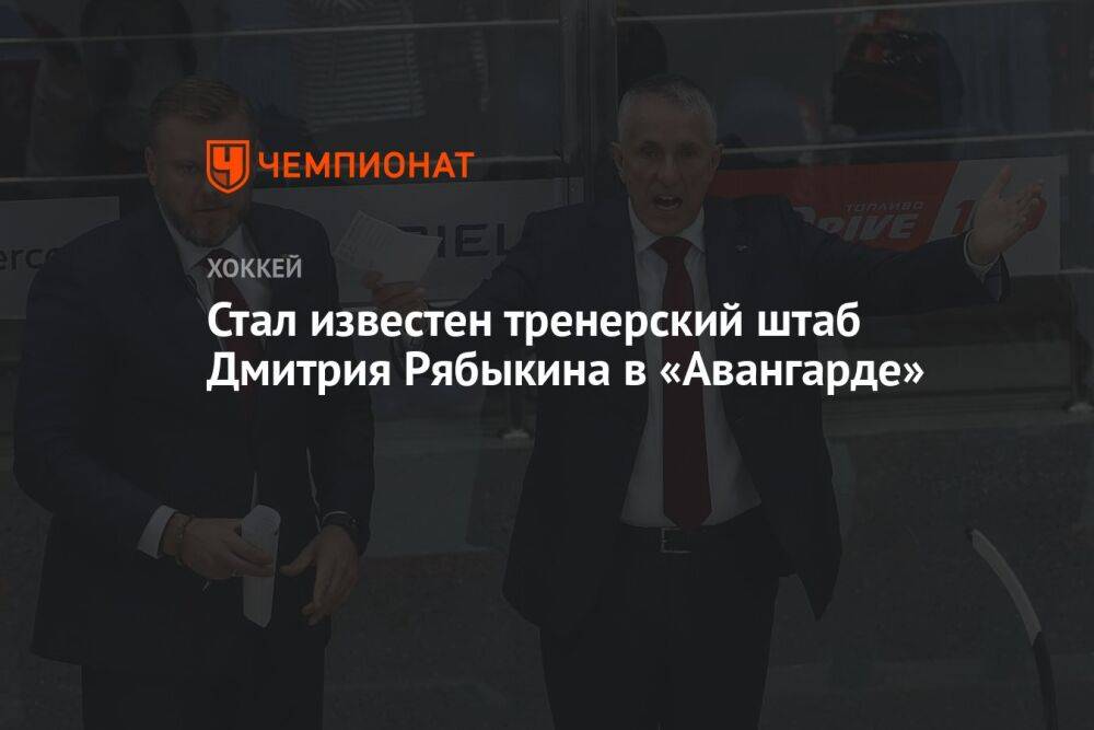 Стал известен тренерский штаб Дмитрия Рябыкина в «Авангарде»