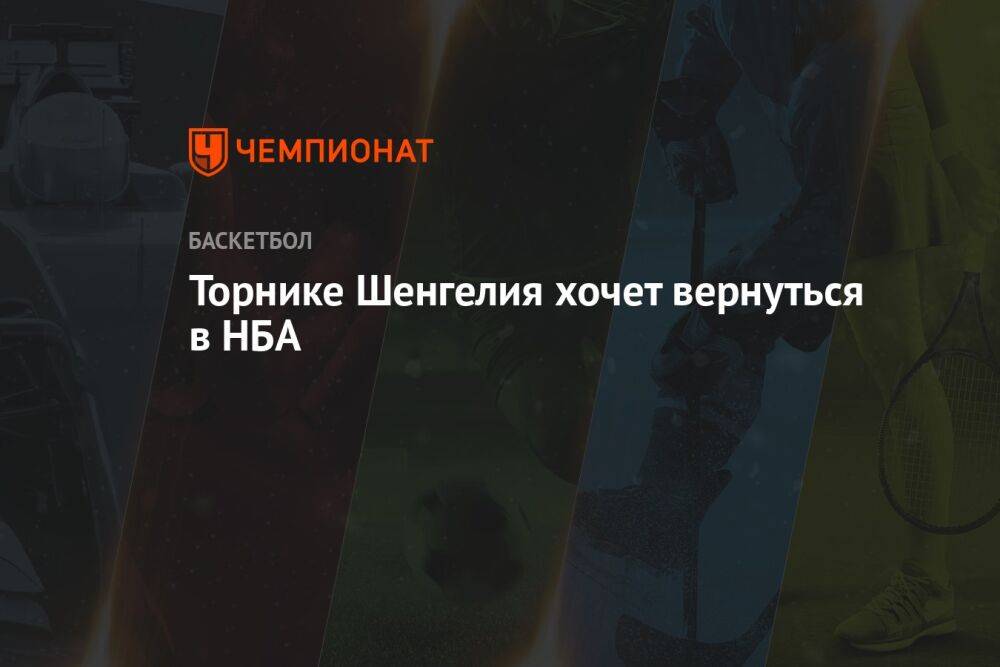 Торнике Шенгелия хочет вернуться в НБА