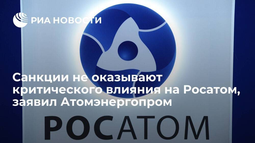 Атомэнергопром: западные санкции не оказывают критического влияния на Росатом