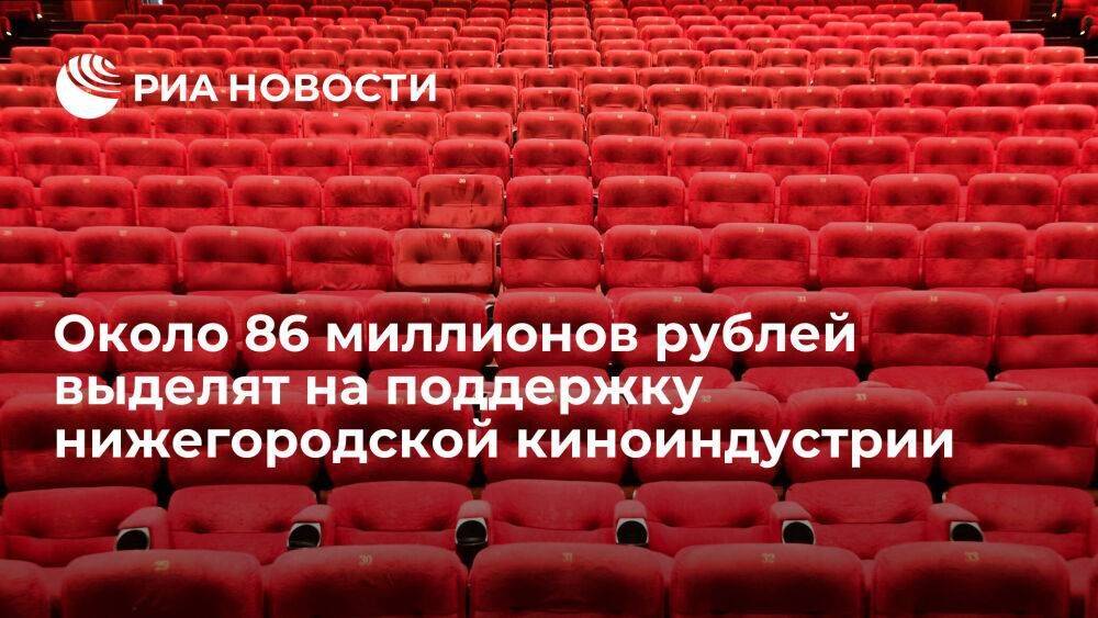 Около 86 миллионов рублей выделят на поддержку нижегородской киноиндустрии