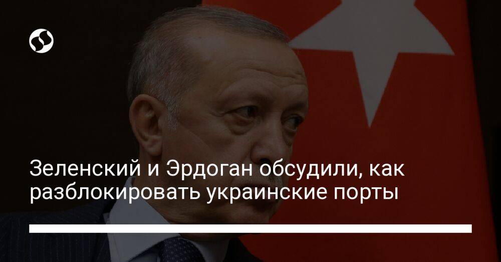 Зеленский и Эрдоган обсудили, как разблокировать украинские порты