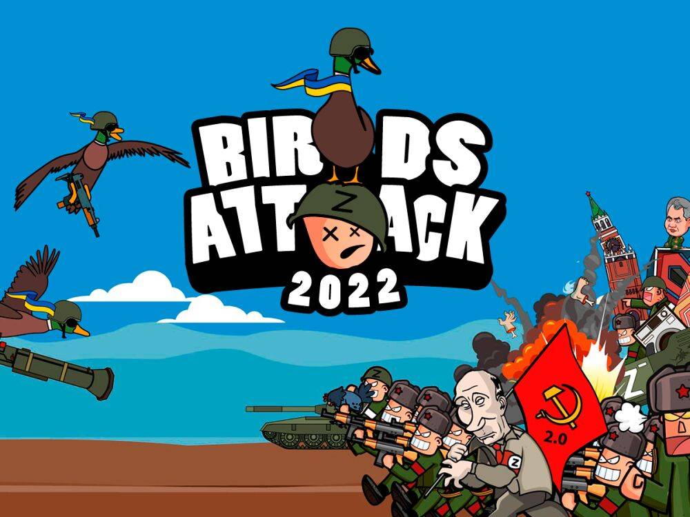Birds Attack 2022 — патриотическая игра, в которой бандеро-гусь уничтожает российских оккупантов и мародеров