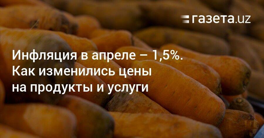 Инфляция в апреле — 1,5%. Как изменились цены на продукты и услуги