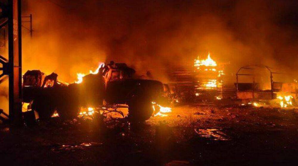 Ракетные удары по Харькову: произошел мощный пожар