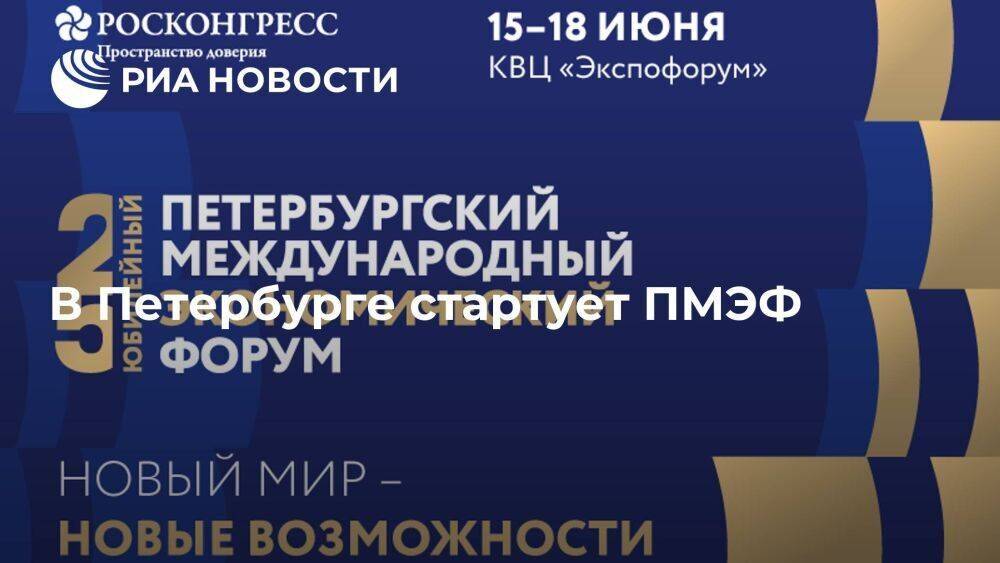 Петербургский международный экономический форум стартует в Санкт-Петербурге