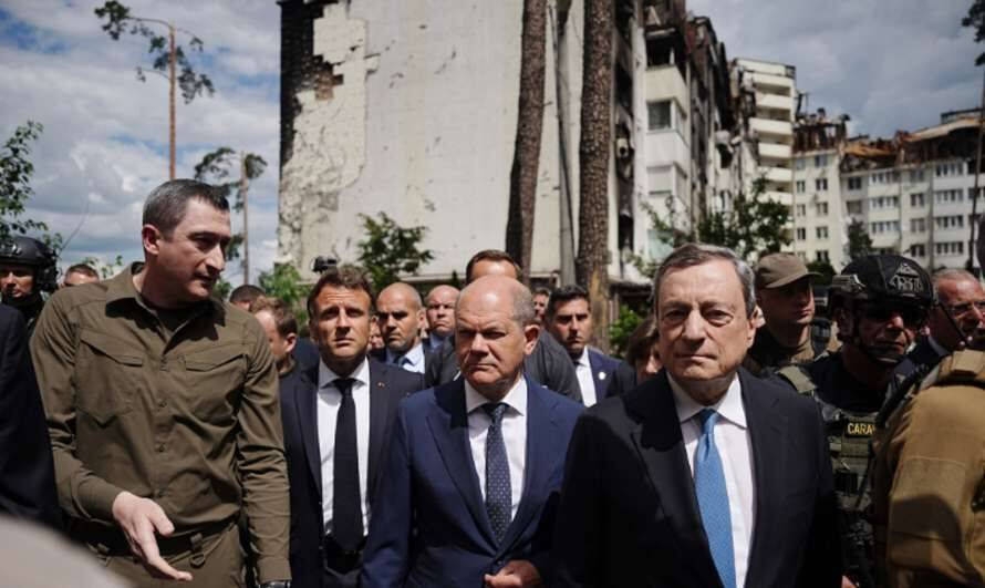 Лидеры Франции, Германии, Италии и Румынии посетили Ирпень (ВИДЕО)
