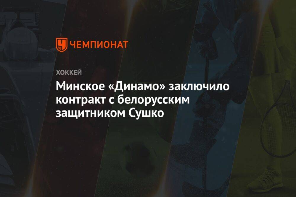 Минское «Динамо» заключило контракт с белорусским защитником Сушко