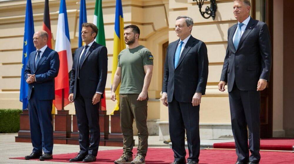 Франция, Германия, Италия и Румыния поддерживают предоставление Украине статуса кандидата в ЕС – Макрон