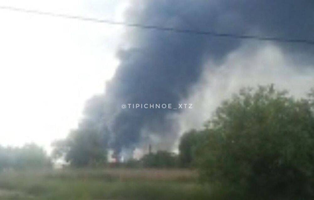 На Харьковщине снаряд попал в газоперерабатывающее предприятие, начался пожар (обновлено)