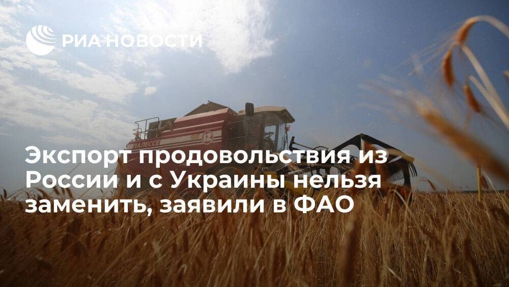В ФАО: ни одна страна в мире не заменит поставки продовольствия из России и с Украины