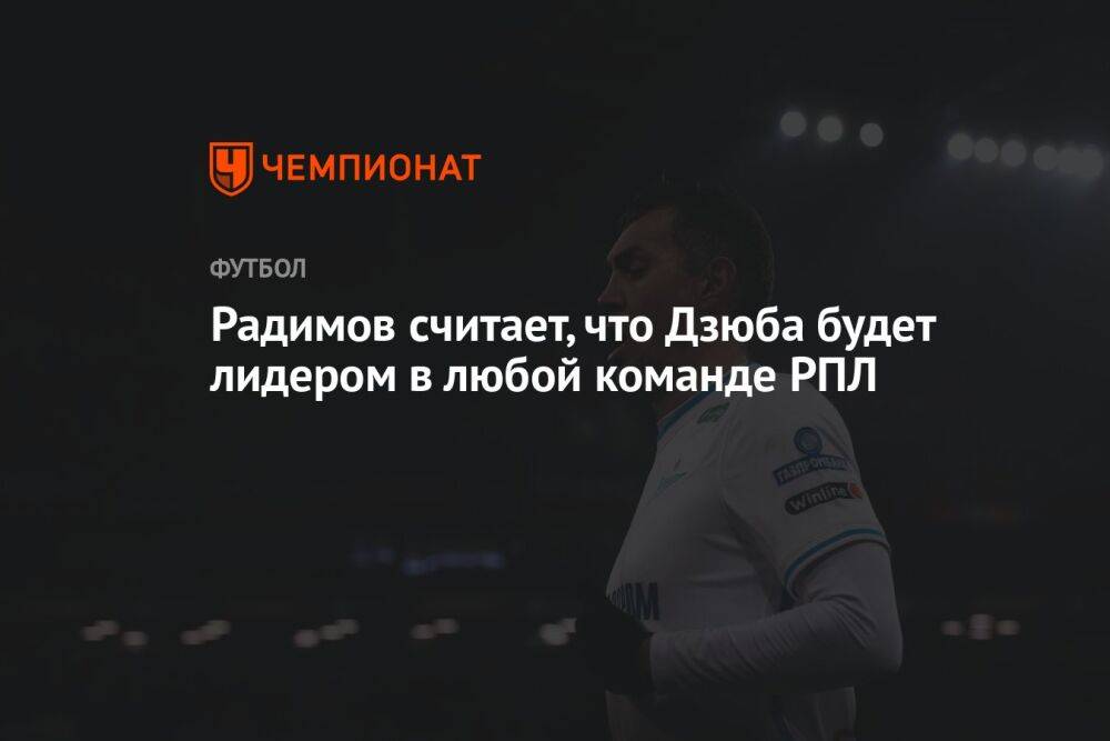 Радимов считает, что Дзюба будет лидером в любой команде РПЛ
