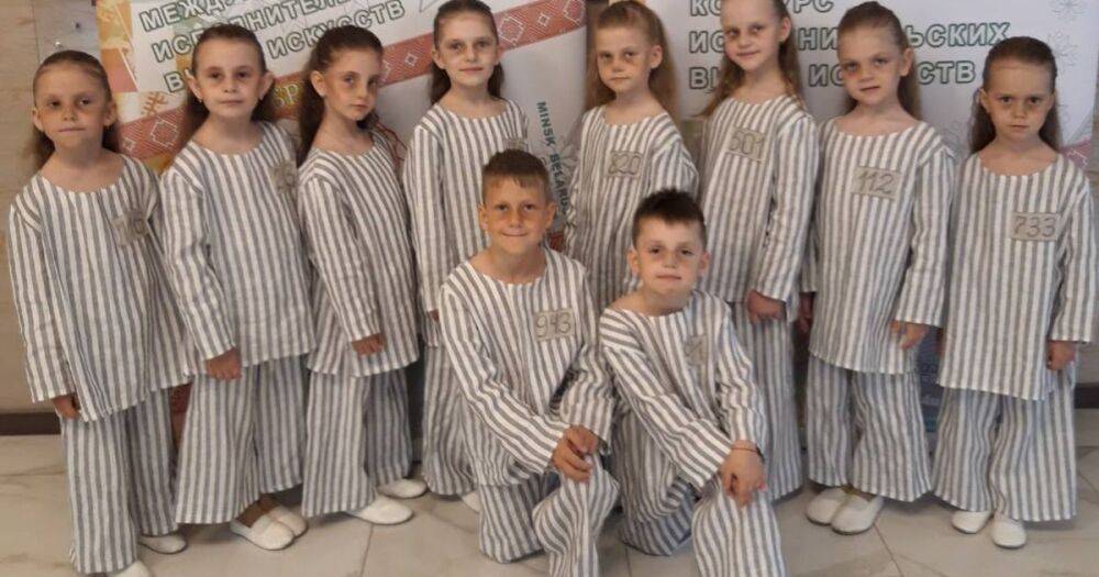 Блатняк-стайл: на конкурсе в Беларуси дети показали номер в тюремных робах (ФОТО)