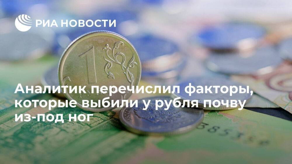 Аналитик Блинов заявил, что "вербальные интервенции" выбили у рубля почву из-под ног
