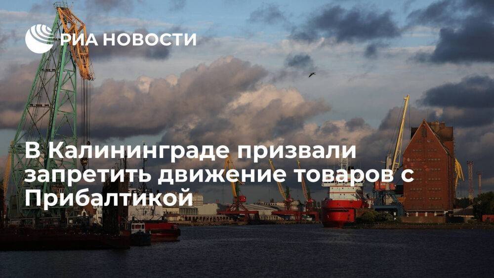 Власти Калининграда призвали запретить движение товаров с Прибалтикой, исключая транзит