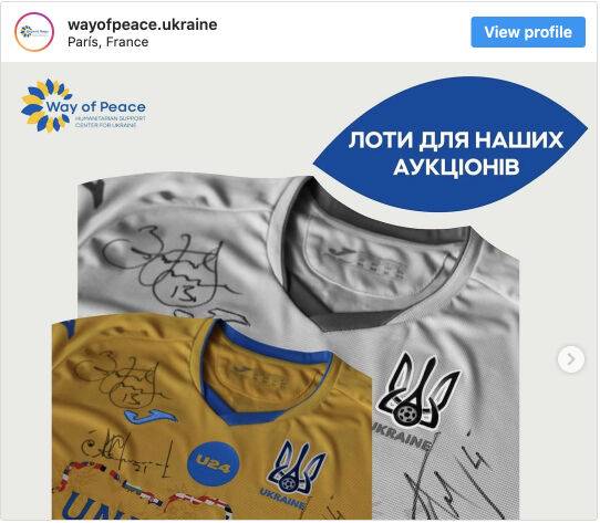 Андрей Ярмоленко и Сборная Украины по футболу поддержали благотворительный аукцион Николая Тищенко