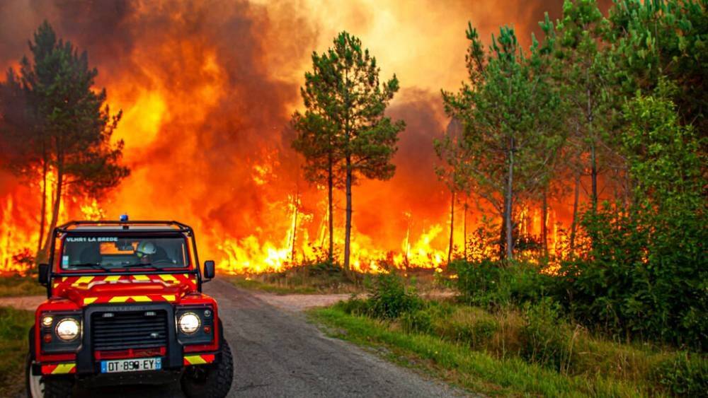 В Португалии и Франции борются с пожарами