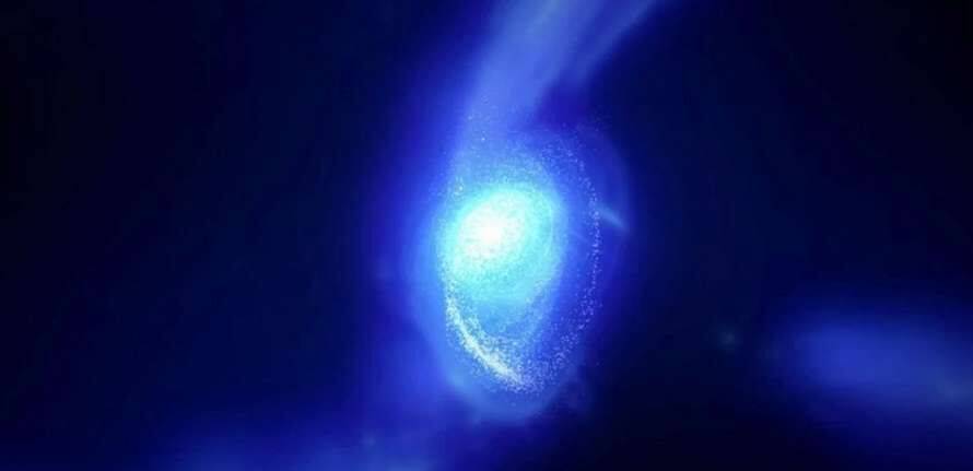 Астрономи виявили наймолодшу галактику, що обертається (Відео)