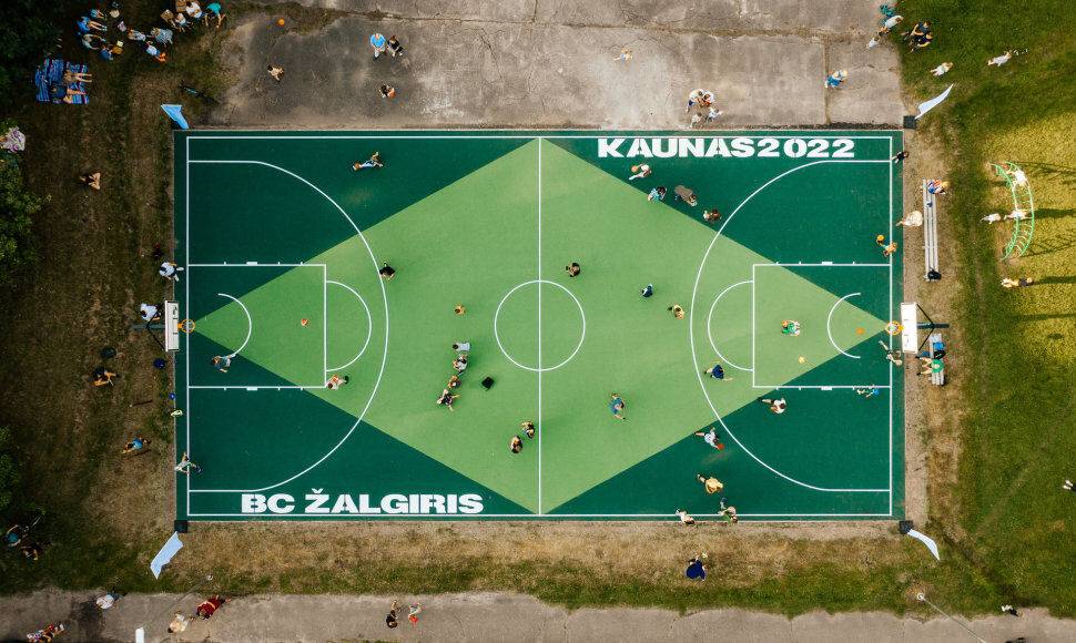 В Каунасе – особая баскетбольная площадка