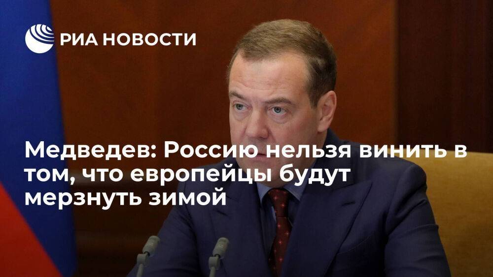 Медведев: не Россия виновата, что обычные европейцы будут мерзнуть в своих домах зимой