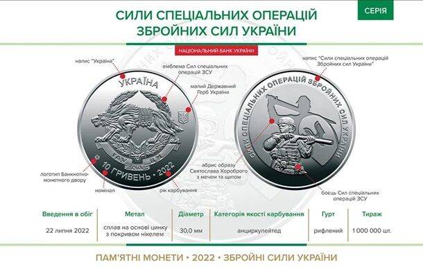 Нацбанк выпустил монету в честь сил ССО