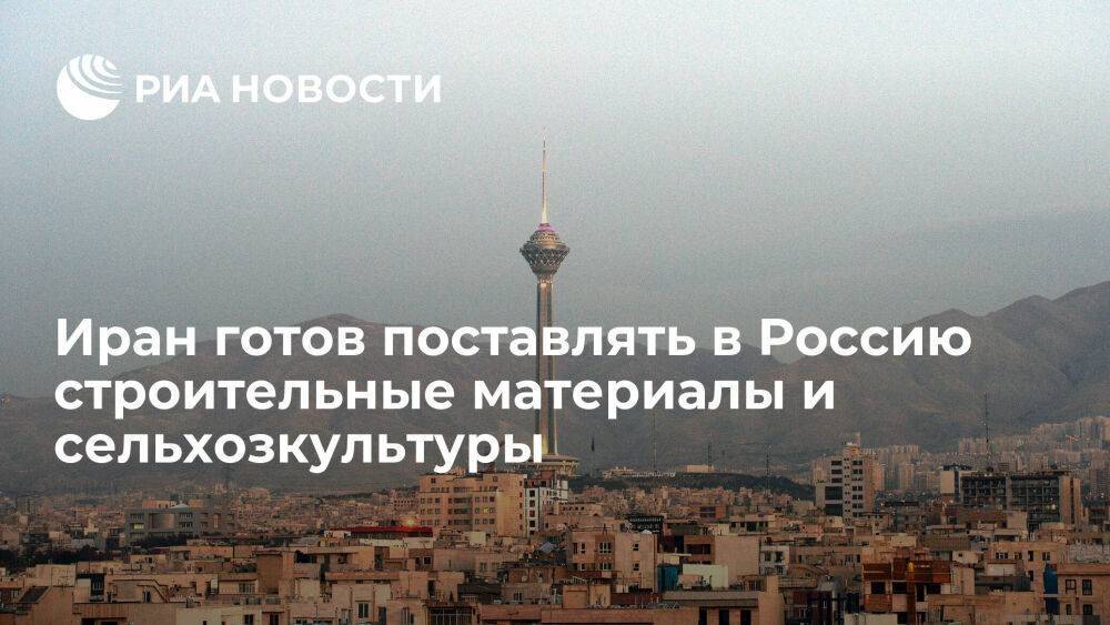 Замглавы МИД Ирана Сафари: Тегеран готов поставлять России строительные материалы