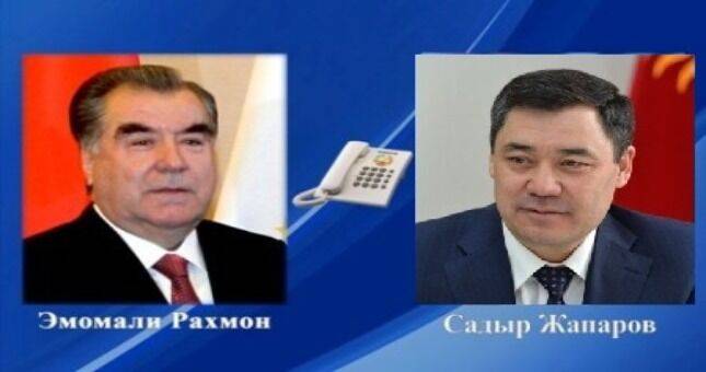 Президент Республики Таджикистан Эмомали Рахмон провел телефонный разговор с Президентом Кыргызской Республики Садыром Жапаровым