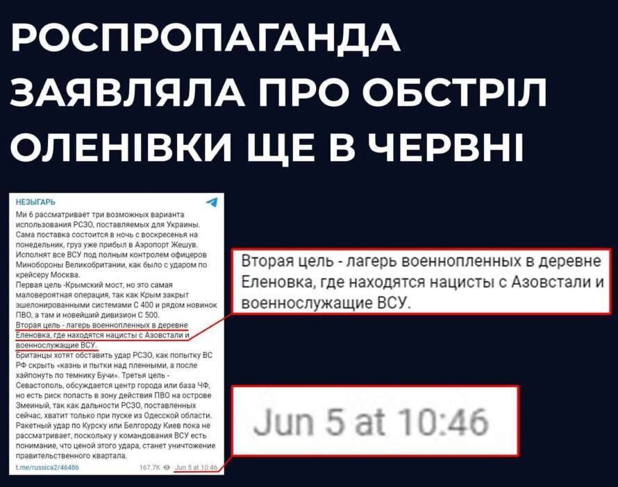 Росія планувала теракт у Оленівці ще два місяці тому: знайдено докази