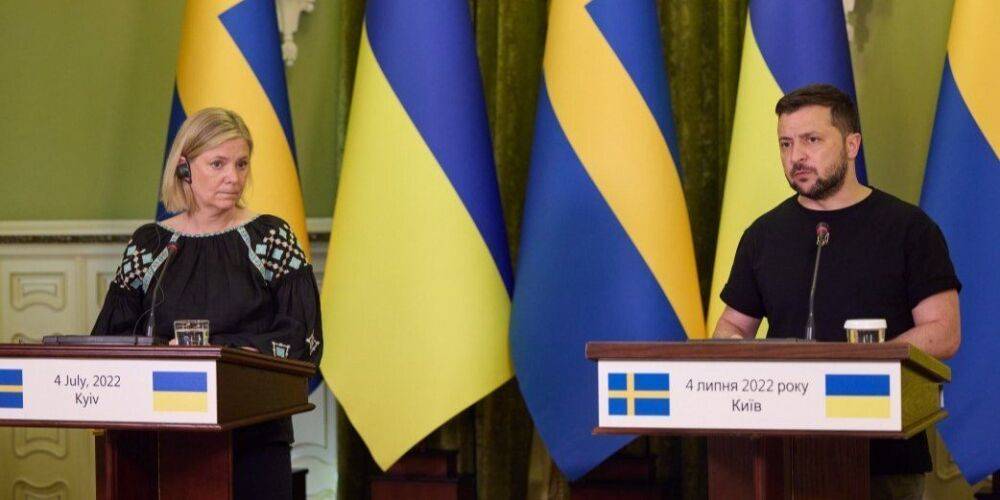 Зеленский и премьер Швеции Андерссон сделали совместное заявление впервые в истории отношений двух стран