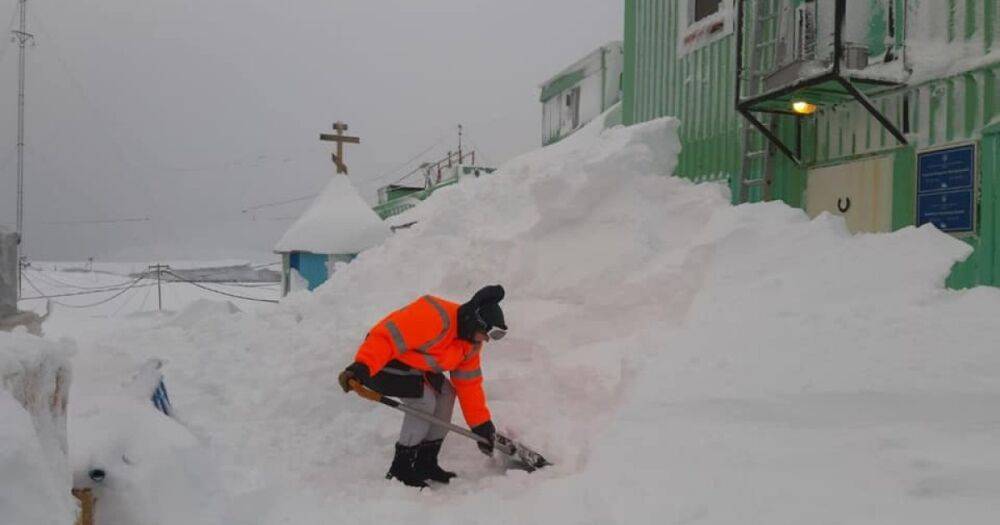 "Настоящая зима": украинскую станцию "Вернадский" в Антарктиде завалило снегом (видео)