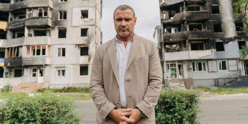 «Я знал, что увижу разрушения и боль». Лиев Шрайбер посетил Макаров и Бородянку, и выразил восхищение украинским народом