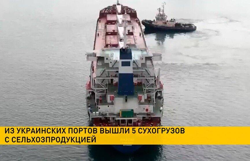 Еще пять сухогрузов с зерном покинули порты Украины
