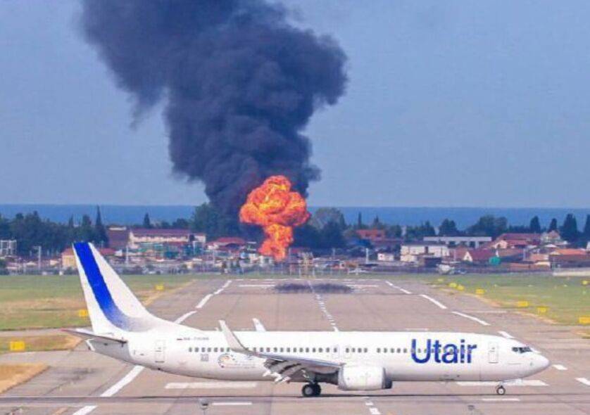 У російському Сочі спалахнула серйозна пожежа біля аеропорту