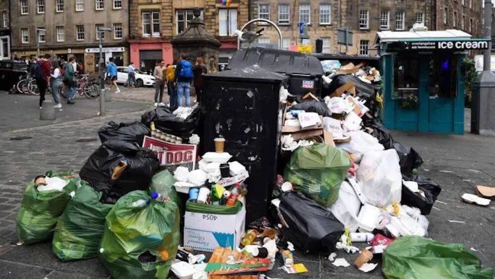 Забастовки мусорщиков распространились с Эдинбурга на всю Шотландии