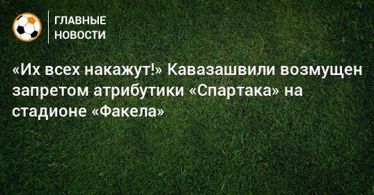 «Их всех накажут!» Кавазашвили возмущен запретом атрибутики «Спартака» на стадионе «Факела»