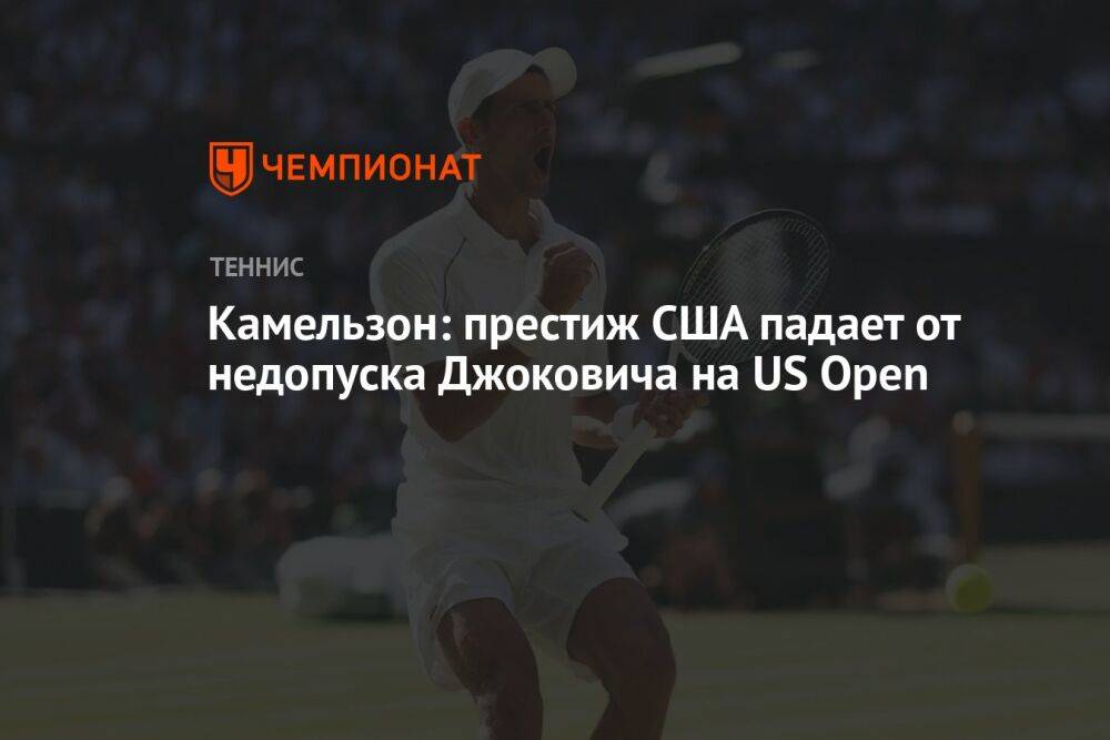 Камельзон: престиж США падает от недопуска Джоковича на US Open