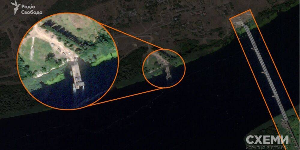 Оккупанты запустили паромные переправы для своей техники возле Антоновского моста — спутниковые снимки